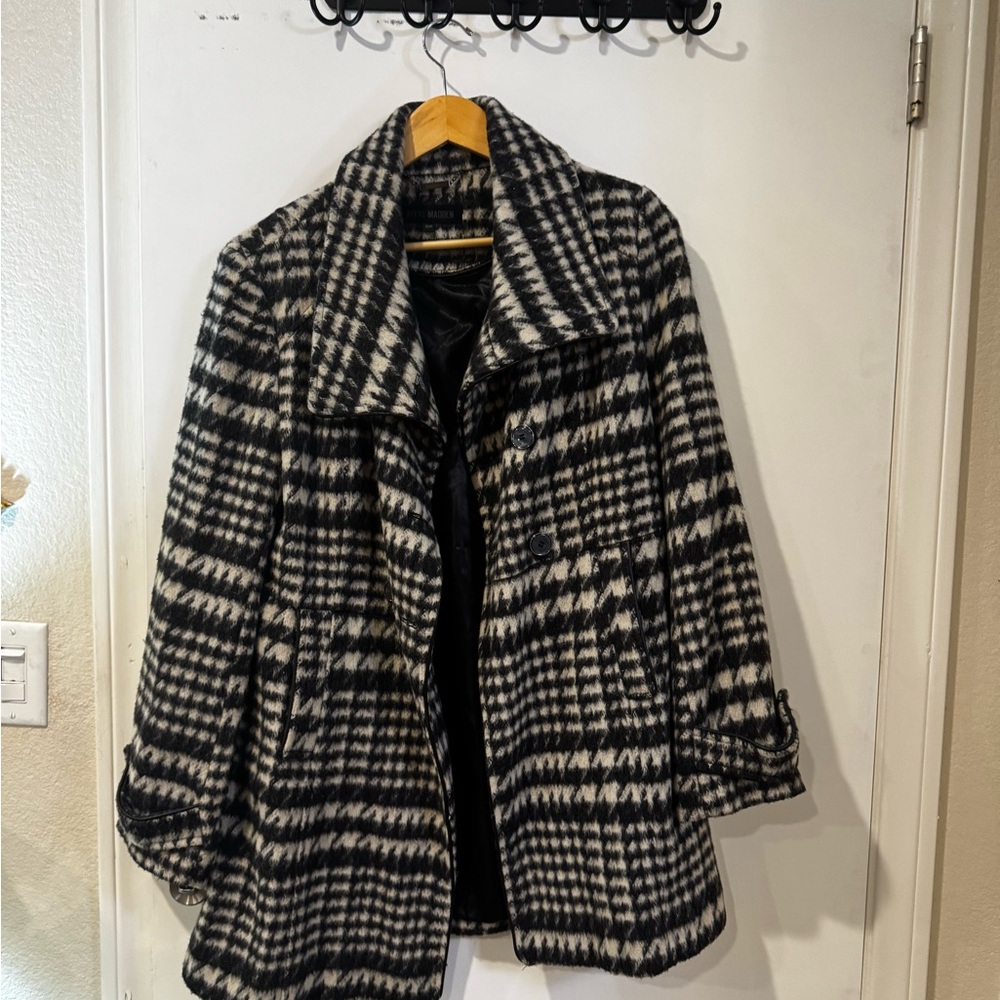 Stylish Black and White Women's Coat